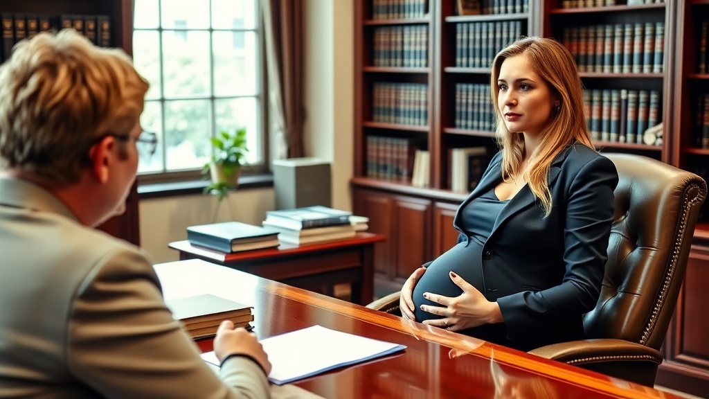Le rôle d'une avocate enceinte face à ses clients